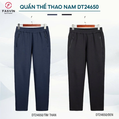 Quần Thun Thể Thao Nam Fasvin DT24650.HN Vải Nỉ 01 Lớp Dáng Xuông Thoải Mái Hàng Nhà Máy
