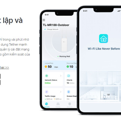 Bộ Phát Wifi 4G LTE TP-Link TL-MR100-Outdoor ngoài trời (300 Mbps/ Wifi 4/ 2.4 GHz) - Hàng Chính Hãng