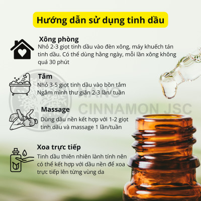 Tinh Dầu Bạc Hà Thiên Nhiên Nguyên Chất Nano Cinnamon 10/30/50/100ml – Khử mùi, Ngăn chặn ẩm mốc, Thư giãn - Có kiểm định