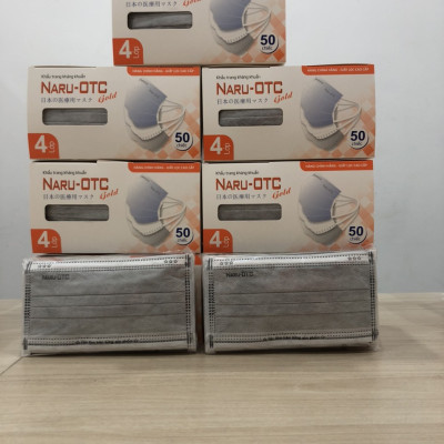Khẩu trang 4 lớp giấy lọc kháng khuẩn NARU OTC