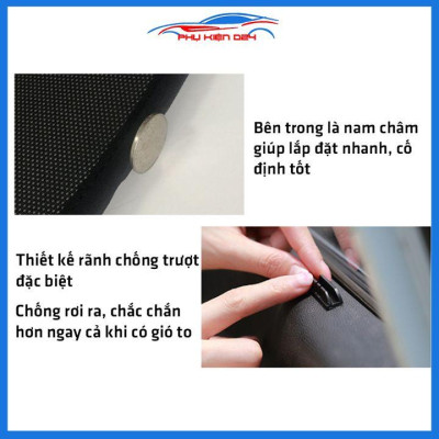 Bộ 4 rèm chắn nắng nam châm Cruze khung cố định chống tia UV