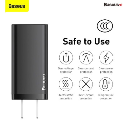 Củ sạc siêu nhanh, nhỏ gọn Baseus GaN2 Lite Quick Charger 65W - Hàng chính hãng