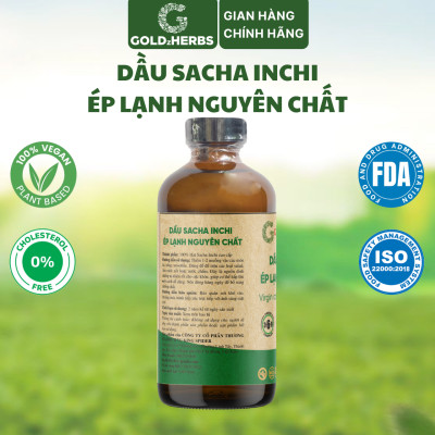 Dầu Sacha Inchi Ép Lạnh Nguyên Chất Goldzherbs - Chai 120ml/ 250ml