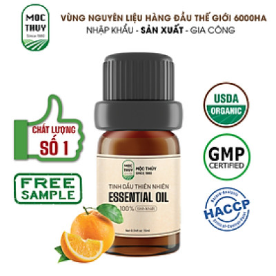 Tinh Dầu Cam Ngọt Nguyên Chất Hữu Cơ MỘC THỦY 100ML - Orange Essential Oil - Khử Mùi Xông Thơm Phòng, Thư Giãn - Đạt chuẩn chất lượng kiểm định