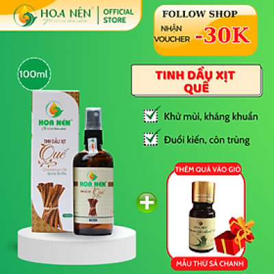 Chai xịt tinh dầu Quế Hoa Nén 100ml - Khử mùi, làm thơm, đuổi côn trùng