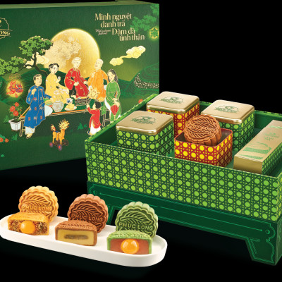 Hộp 4 Bánh Trung Thu Phúc Long Minh Nguyệt Danh Trà Thượng Hạng 01