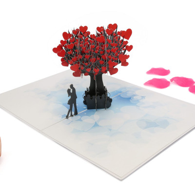 Thiệp 3D Pop Up Cây Tình Yêu – Thiệp Chúc Mừng, Thiệp Tình Yêu Độc Đáo, Lãng Mạn, L08