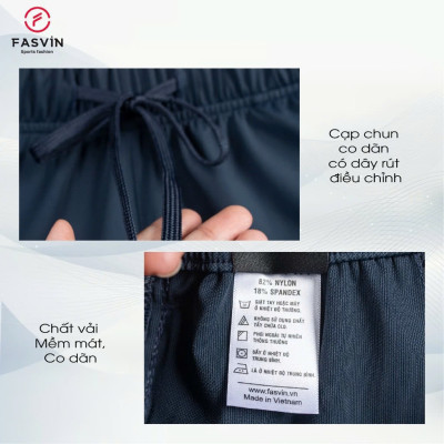 Quần Short Nam Thể Thao FASVIN HL25662.HN Vải Thun Lạnh Cao Cấp Mềm, Nhẹ, Mát, Hàng Nhà Máy