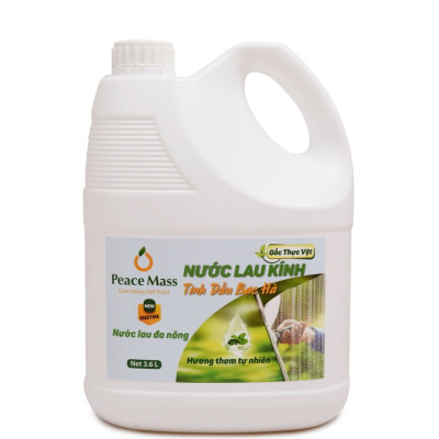 Combo Sản Phẩm Gốc Thực Vật TLB1 Peace Mass Nước Cọ Toilet 3.6 lít + Nước Lau Kính 3.6 lít (Thuộc nhóm Sản phẩm Lành tính / Hữu cơ/ Sinh học)