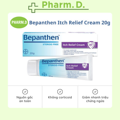 [CHÍNH HÃNG] Kem Dịu Da Do Ngứa, Viêm Da Cơ Địa, Dị Ứng Bepanthen Itch Relief Cream 20g Dùng Cho Người Lớn Và Trẻ Em