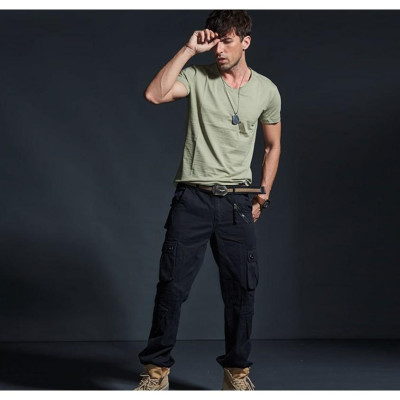 Quần dài kaki túi hộp ống rộng_dã ngoại_du lịch