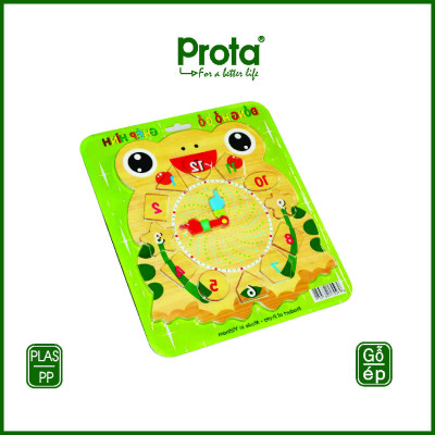 [CHÍNH HÃNG] Đồng hồ gỗ ghép hình Bé trai cao cấp Prota + quà tặng SỐC