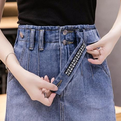 Chân váy jean ngang gối hàng thiết kế cao cấp 05 C001