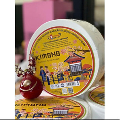 ( COMBO 5 Cuộn) Giấy Vệ Sinh Công Nghiệp KIMONO 500gr Cuộn Lớn 3 Lớp Siêu Tiết Kiệm Mềm Mịn Dai Thấm Hút