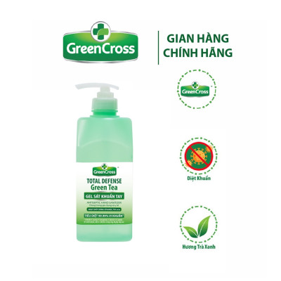 Combo GEL rửa tay sát khuẩn tay bảo vệ toàn diện Green Cross Total Defense 500ml