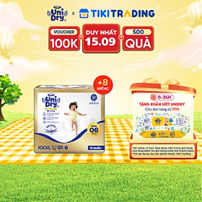 [Mẫu mới] Tã quần Unidry G3X Supreme siêu mỏng size XXXL - 22+6 miếng