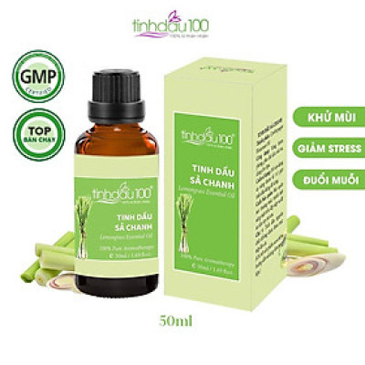 Tinh dầu sả chanh nguyên chất, tinh dầu đuổi muỗi - 50ml