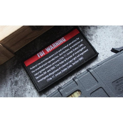 Patch_ miếng dán velcro vải cảnh báo của FBI_chiến thuật
