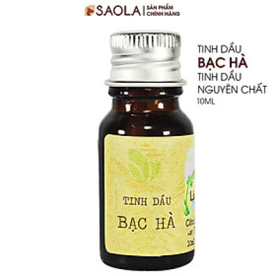 Tinh dầu Bạc hà thương hiệu Làng Hạ 10ml (Peppermint oil): Giúp thông mũi, giải cảm, lọc không khí - Hàng Chính Hãng