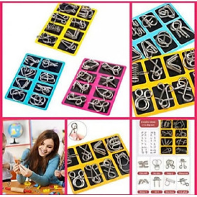 BỘ 3 HỘP 24 CÁI MÓC KHÓA CHÒ CHƠI TRÍ TUỆ GIẢI ĐỐ TRÍ THÔNG MINH PHÁT TRIỂN CỦA BÉ 