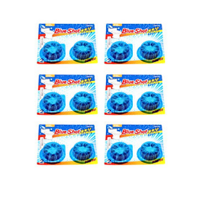Bộ 6 Vỉ tẩy vệ sinh làm sạch bồn cầu cao cấp Hàn Quốc Blueshot - 1 viên sử dụng được 600 lần xả tương đương thời gian lên tới 1 tháng rưỡi
