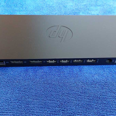 Bộ mở rộng cổng giao tiếp máy tính laptop HP 2013 UltraSlim Docking Station hỗ trợ mở rộng cổng kết nối cho máy như USB, Lan, Audio... - Hàng chính hãng