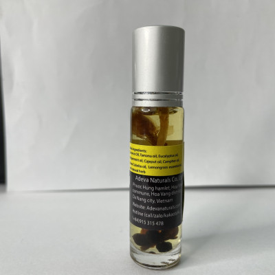 Dầu nóng thảo dược ADEVA - Green herb oil - Đầu bi lăn tiện lợi, kết hợp massage day ấn huyệt đạo. nhỏ gọn tiện mang theo, thành phần từ các loại tinh dầu và thảo mộc tự nhiên
