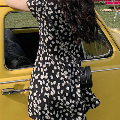 Đầm Sơ Mi Hoa Cúc Xuân Hè Kèm Thắt Lưng Xinh DN078 MayHomes, Thời Trang Nữ Mới, Đầm Ngắn Dễ Thương, Phong Cách Retro