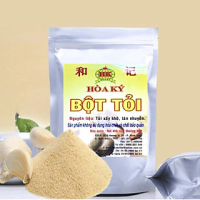 Bột tỏi 500gr Hoà Ký thơm tròn vị tỏi nguyên chất