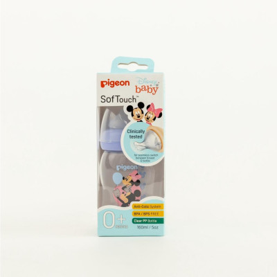 Bình Sữa Pigeon Softouch PP Plus Disney Baby - Màu Tím