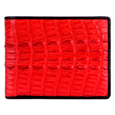 HJ2250 - Bóp nam Huy Hoàng da cá sấu gai màu đỏ