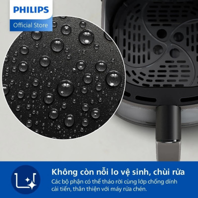 Nồi Chiên Không Dầu Philips NA332/00 6.2L, Công nghệ chiên RapidAir Plus chiên giòn - Bảo Hành 2 năm| Hàng Chính HÃng