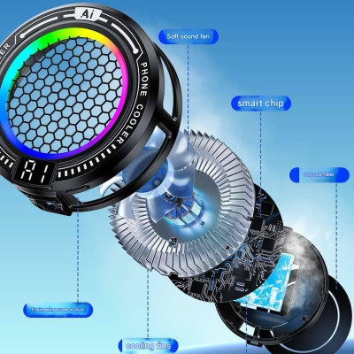 Tản nhiệt sò lạnh thông minh Led RGB TL10 Ai Gaming siêu mát cho điện thoại hàng nhập khẩu