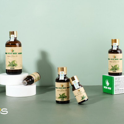 Tinh dầu Bạc Hà nguyên chất 30ml - Hoa Nén - Vegan - The mát, thư giãn, đuổi chuột