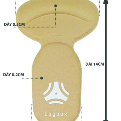 Lót giày cao gót chống rộng, chống trầy gót cực êm chân cao cấp- buybox - BBPK09 - Màu Da Beo