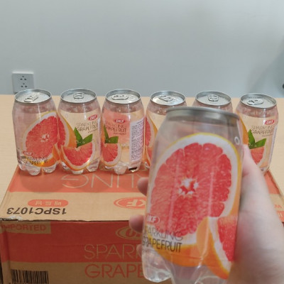 Nước ngọt có ga giải khát vị bưởi (NƯỚC BƯỞI CÓ GA) OKF HÀN QUỐC x 6 lon 350ml