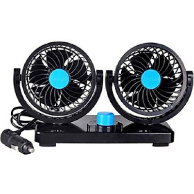 Quạt Đôi Cho Xe Ô tô Chạy điện DC 12v an toàn, tiện lợi