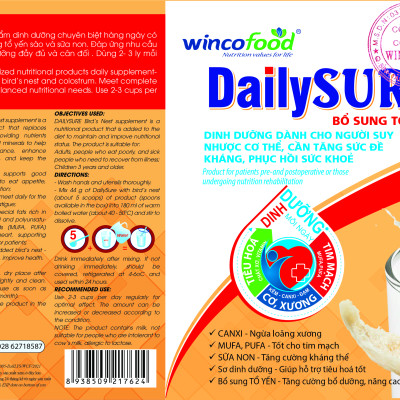 Sữa non bổ sung tổ yến Wincofood DailySURE (800g/lon)