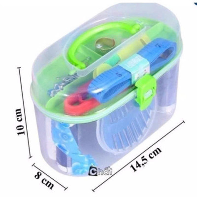 Hộp Đựng Kim Chỉ 2 Tầng Tiện Lợi – Dụng Cụ May Vá Mini Đầy Đủ Cho Mọi Nhà