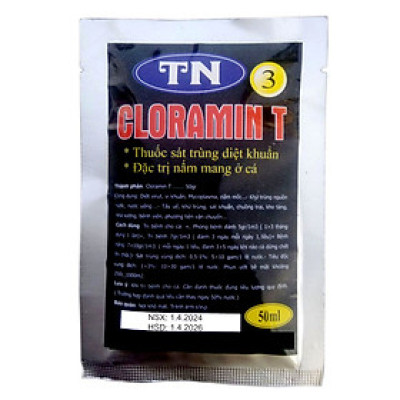 Cloramin T diệt khuẩn & trị nấm mang ở cá 50ml  TN3