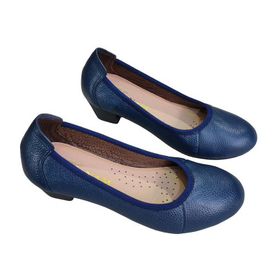 Giày Búp Bê Nữ Cao Gót HA NAM Da Bò Thật Thời Trang Cao Cấp 5cm GBBN2079