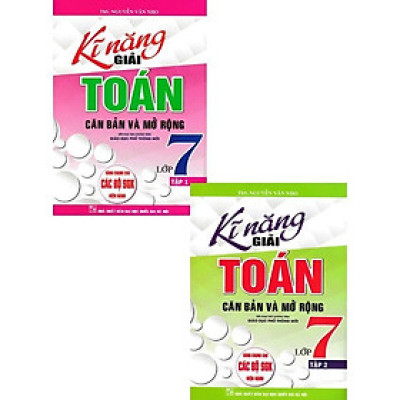 Sách - Kĩ Năng Giải Toán Căn Bản Và Mở Rộng Lớp 7 - Combo 2 Cuốn - Dùng Chung Cho Các Bộ SGK Hiện Hành - Hồng Ân