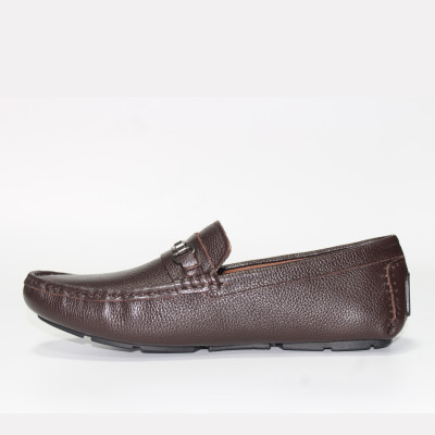 Giày MICHILUX Da Bò Thật Chính Hãng Horse Bit Moccasin CSHM0 Màu Nâu Sẫm