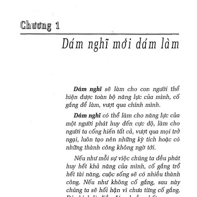 10 Suy Nghĩ Không Bằng Một Hành Động