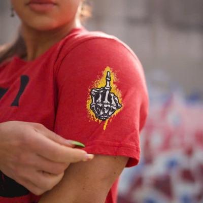 Áo Thun Thể Thao Mutant Born Hardcore Graffiti - Màu Đỏ