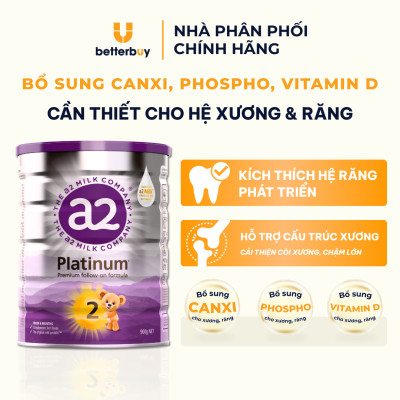 Combo 3 Lon Sữa a2 Milk a2 Platinum Premium Toddler Milk Drink Đủ Số Lon 900g