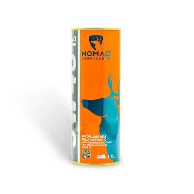 Nhớt Xe Máy Tổng Hợp Toàn Phần NOMAD Lon 1.1L 5W40-SN-MA2 Cho Xe Côn Tay Winner/Exciter/Sonic/ Mô tô PKL Nhập Khẩu Chính Hãng (xanh dạ quang)
