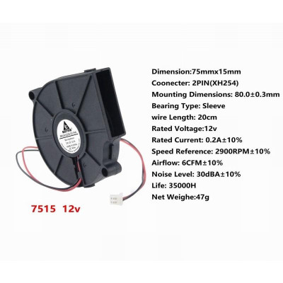 1PCS Gdstime Machine Equitment 11V DC Brushless Cooling Exhaust Blower Cooler Fan 71x11mm 71mm x 11mm 7111S