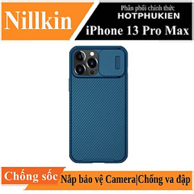 Ốp lưng chống sốc cho iPhone 13 Pro Max bảo vệ Camera hiệu Nillkin Camshield chống sốc cực tốt, chất liệu cao cấp, có khung và nắp đậy bảo vệ Camera - hàng nhập khẩu