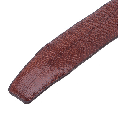 HJ4429-30-31-32 - Thắt lưng nam da đà điểu Huy Hoàng trơn 4P đầu kim màu đen, nâu đất, nâu đỏ, vàng bò